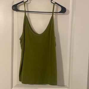 Target (Universal Thread) Ribbed Spaghetti Strap Tank - moss green